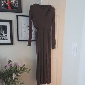 The Range Rib Cut Out Long Sleeve  Dress